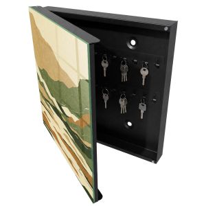 Caja de llaves 30x30x5 paz en la montaña, apertura izquierda tulup