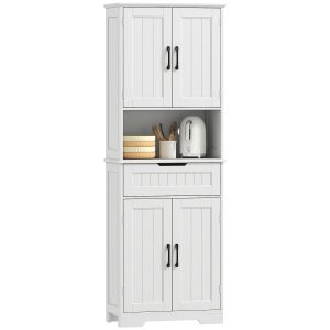 Aparador en mdf blanco 60x30x172 cm