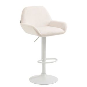 Taburete de bar moderno - terciopelo crema - 1 ud.