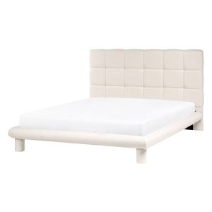 Cama bouclé cressat 140 x 200 cm blanco crema