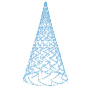 vidaXL árbol de navidad en asta de bandera 3000 LED azul 800 cm