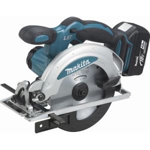 Sierra circular 18 v li-ion 4 ah ø 165 mm Makita - 2 baterías, cargador, es