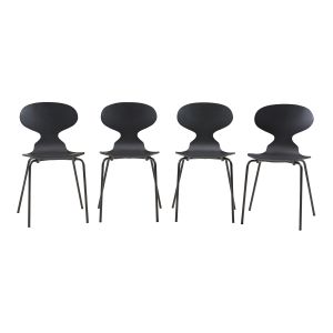 Conjunto de 4 sillas de comedor kil 80x47x48cm negro [en.casa]