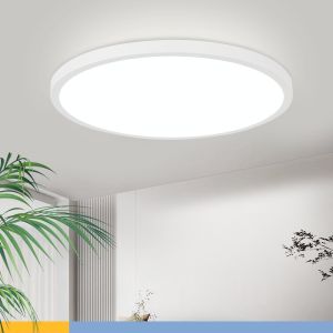 Nettlife plafón LED baño ø30cm lámpara dormitorio lámpara cocina plana