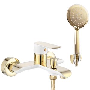 Rea grifo de bañera my1805-3wg bloom white gold, 18,5x18,5x10,5 cm