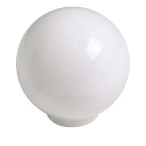 Tirador bola abs 34mm blanco brillo, lote de 50