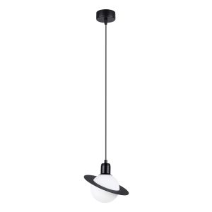 Lámpara coLGante hyperion 1 negro acero 20x125x20cm