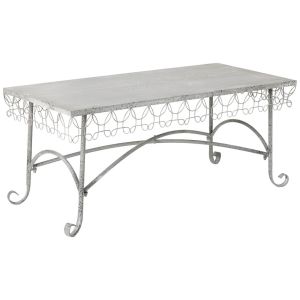 Mesa de centro de metal 120.65x56.52x52.07h cm