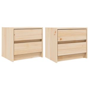 Casa lúmina - set  de 2 mesita de noche madera madeira  40 x 31 x 35,5 cm