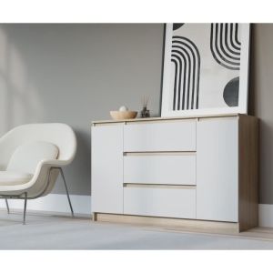 Cómoda - 2 puertas 3 cajones - 120 cm