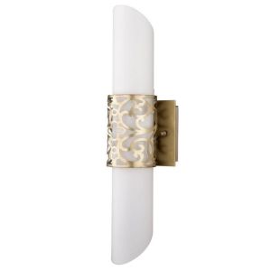 Aplique de pared venera en latón, 2 luces, e14
