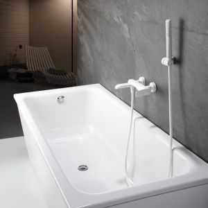 Imex - grifo monomando ducha y bañera blanco serie dinamarca
