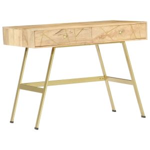 vidaXL escritorio con cajones de madera maciza de mango 100x55x75 cm