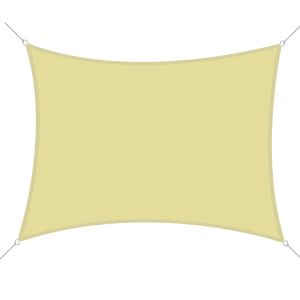 Toldo de vela rectangular poliéster color marrón 400x600 cm outsunny