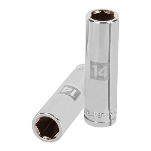 Llave vaso hexagonal larga, cuadro 1/2" - 14 mm