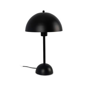 Lámpara de mesa pequeña negro, diseño flowerpot E27