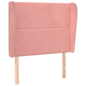 vidaXL cabecero con orejas de terciopelo rosa 83x23x118/128 cm