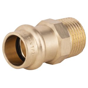 Conector de cobre prensado ø16 - macho 1/2