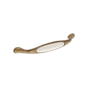 Tirador para mueble, zamac y porcelana dist entre eje 160 mm
