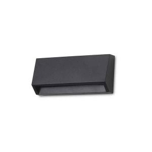 Aplique rectangular IP65 modelo Grove Opaque Short LED Negro FORLIGHT