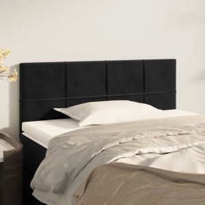 Cabecero de terciopelo negro 80x5x78/88 cm eso7279