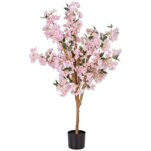 Cerezo decorativo artificial rosa 47x33x120