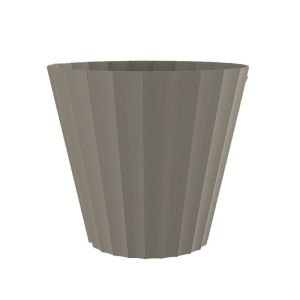 Maceta de inyección doric color taupe ø26x23cm