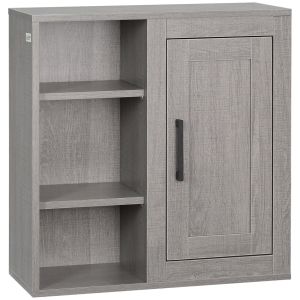 Armario de baño 48x20x50 cm color gris kleankin, hogar - baño