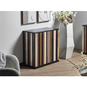 Mueble auxiliar 2p.multicolor acacia y dm 80x40x80 cms. 80x40x80 cms