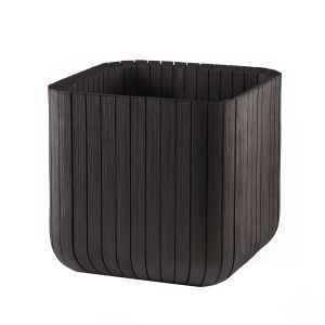 Keter set 2x macetero polyal wood planter 29,5x29,5x29,7 cm 21,5l marrón