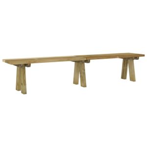 vidaXL banco de jardín madera maciza de pino impregnada 220 cm