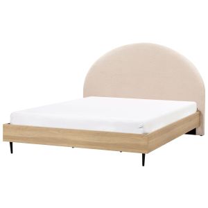 Cama bouclé millay 180 x 200 cm beige