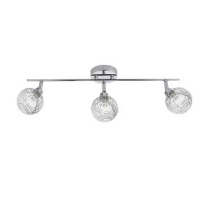 Plafón alargado 3 luces moderno para iluminación interior