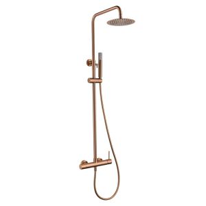Conjunto ducha monomando monza oro rosa cepillado-imex