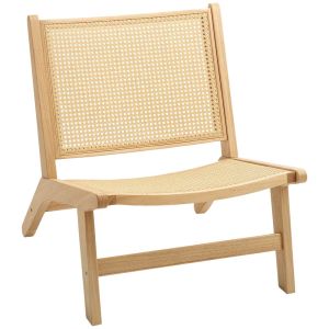 Sillón de salón 64x70x74 cm madera de caucho color marrón Homcom