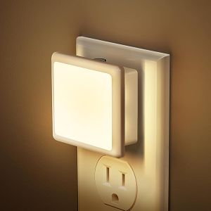 Luz nocturna LED con sensor blanco