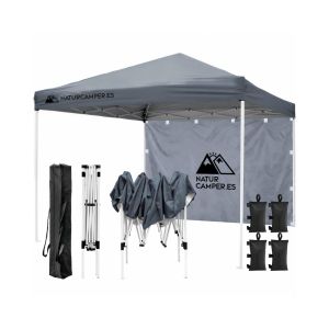 Carpa plegable naturcamper beach 3x3m gris
