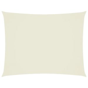 Toldo de vela rectangular tela oxford color crema 3,5x5 m