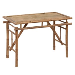 vidaXL mesa plegable de jardín de bambú 115x50x75 cm