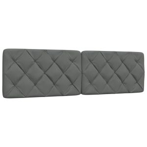 Cabecero de cama acolchado tela gris oscuro 180 cm eso5140