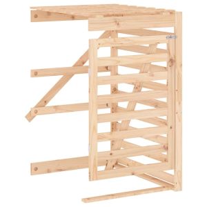 vidaXL extensión para cobertizo de cubos de basura madera maciza pino