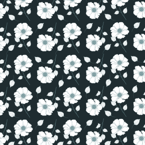 Papel pintado floral margaritas en fondo azul 60cm por 300cm