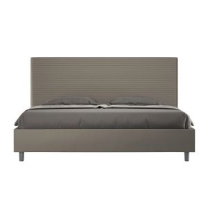 Cama independiente 180x200 cm - cabecero tapizado - capuchino