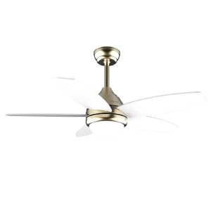 Cecotec ventilador de techo con luz energysilence aero 4200 goldlightwood