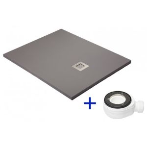 Plato de ducha gris ral 7037 90x110