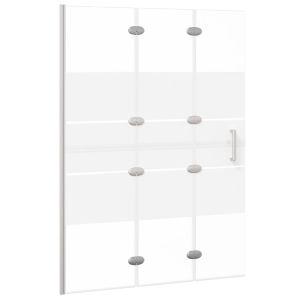 vidaXL mampara de ducha plegable esg blanco 100x140 cm