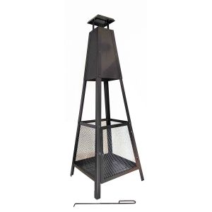 Chimenea en acero uso exterior para jardín o terraza kekai akita totem 40x4