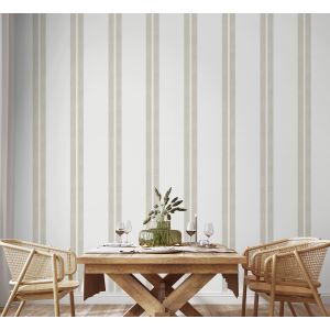 Papel pintado tnt autoadhesivo rayas doble beige 53x600 cm