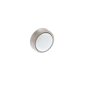 Pomo muebles en zamac y porcelana diám 34mm satinado lote de 6