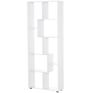 Estantería 70x24x178 cm color blanco Homcom, oficina - muebles de oficina